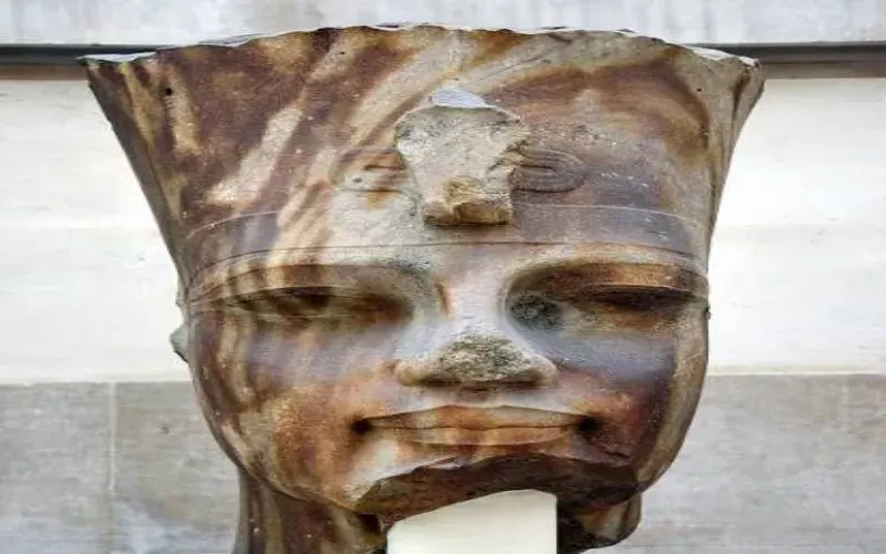 Amenhotep III head Luxor Museum — 2.5 metres high, one of the great portraits in ancient art